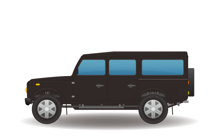 オフロードワゴン車-黒色