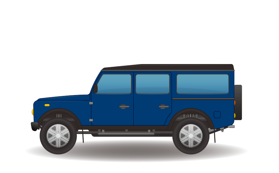 オフロードワゴン車-青色