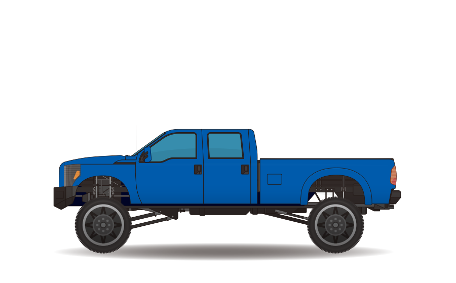 オフロードトラック-青色