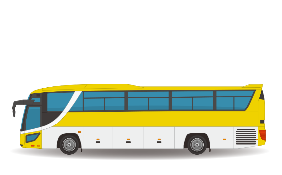 観光バス-黄色